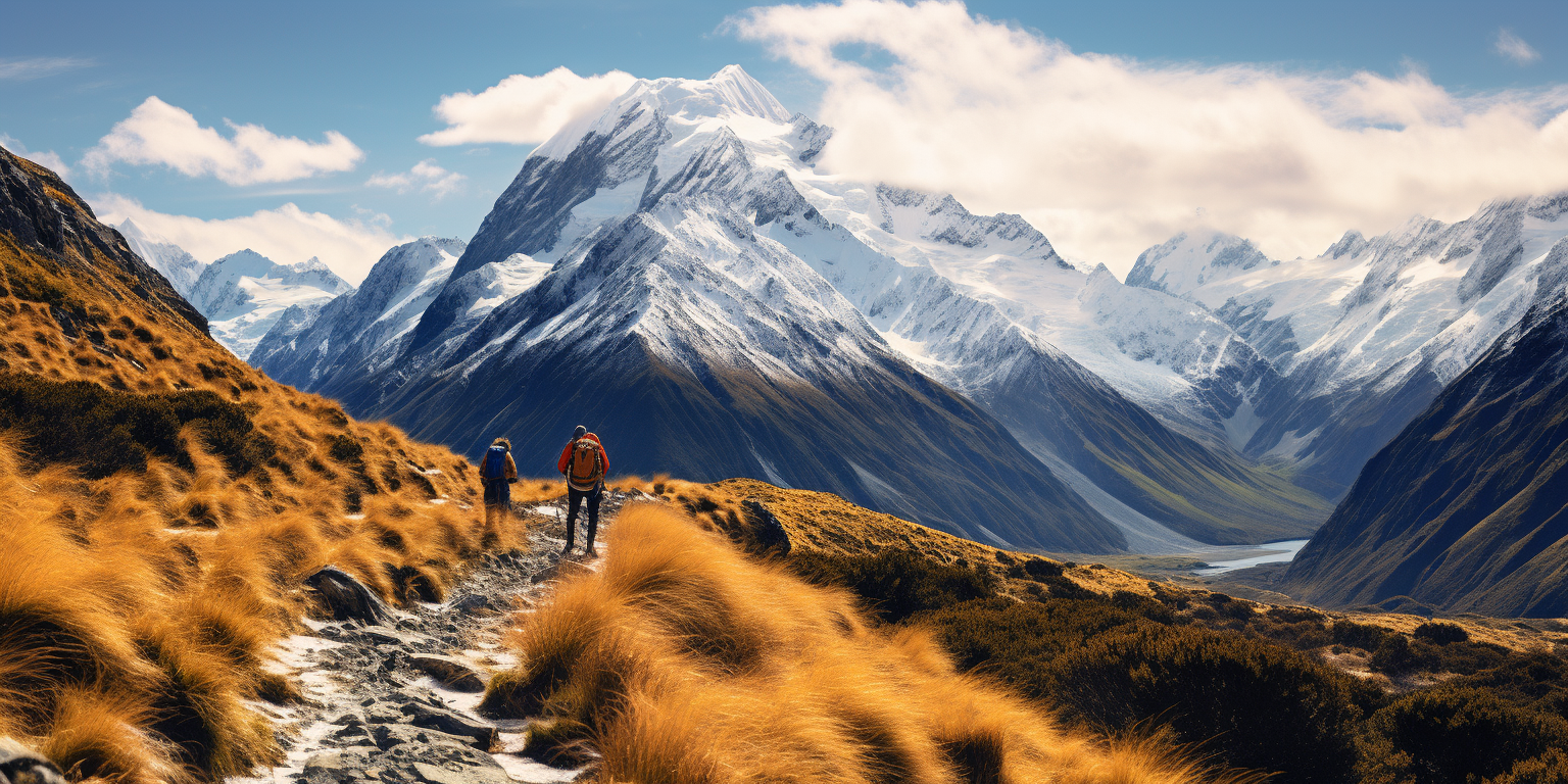 Surreal image of New Zealand using generative ai